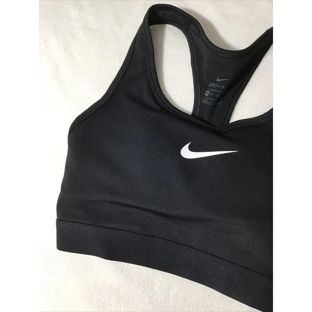 NEW $38 Nike Black‎ Swoosh Sports Racerback Bra [ SZ XS ] #3725
